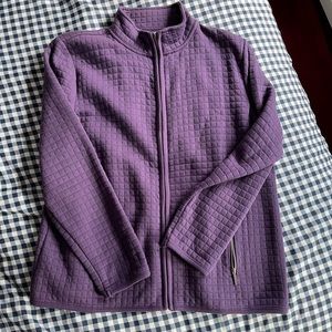 Zip up waffle jacket